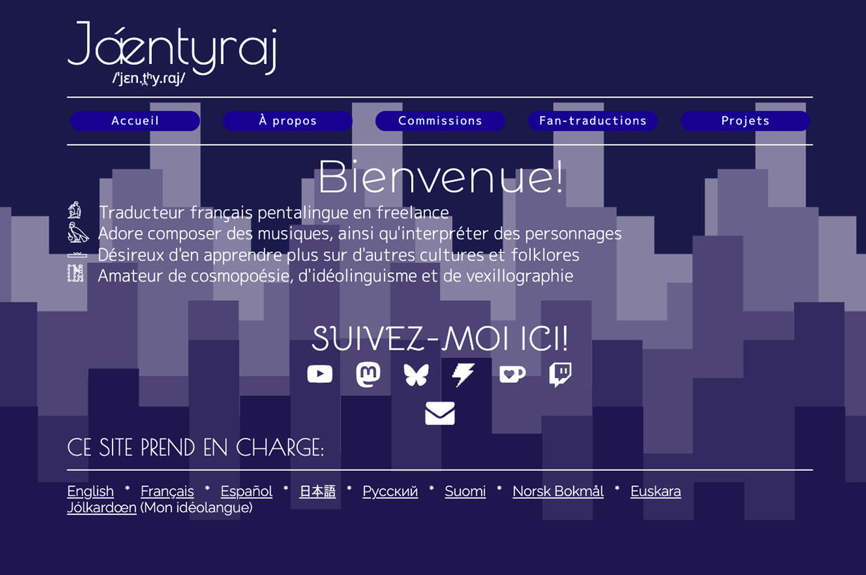 Jǽntyraj - Traducteur polyglotte